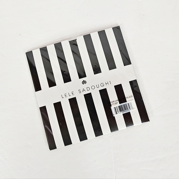 Lele Sadoughi Silver Circle Necklace NWT - Picture 3 of 4